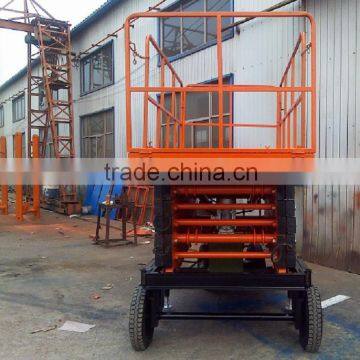 8m 500kg Excellent Quality Four Wheel Mobile Scissor Lift Platform photo-5