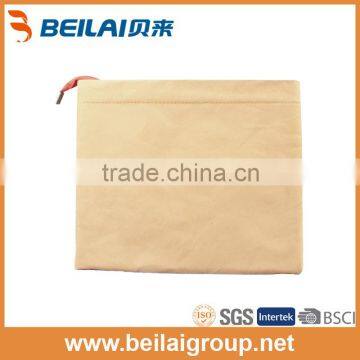 2016 zipper file envelope tablet computer bag kraft paper bag with handle