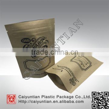 Stand up craft paper with foil herbal incense plastic bag