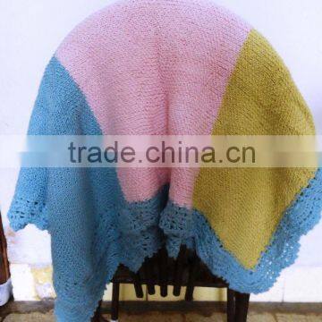 Baby Alpaca knitted Throw Handmade