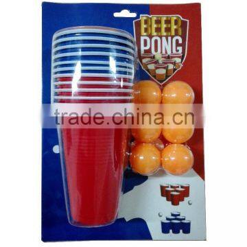 High Quality Plastic Beer Pong Set/Funny Beer Pong Set