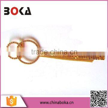 BOKA high quality metal gold plating rhinestones brooch