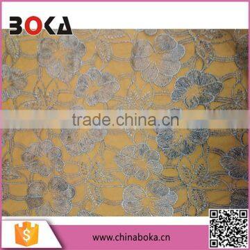 Flower embroidery lace fabric wholesale