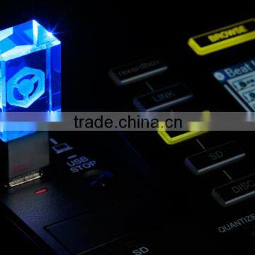 Crystal USB Flash Drive 3D Engrave Pendrive With Logo photo-2