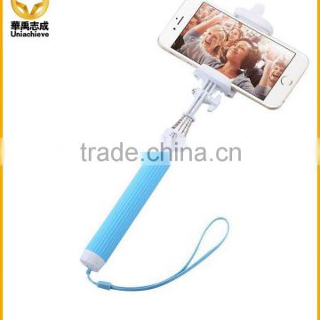 Wireless Bluetooth selfie stick for smart cell phone with monopod