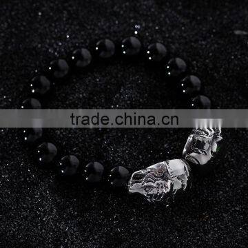 Hot Selling Turkey Men Bracelet Natural Onyx Bead Bracelet Online Wholesale Black Matte Bracelet photo-3