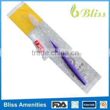 N128 New style wholesale hotel disposable two color toothbrush with nice shape