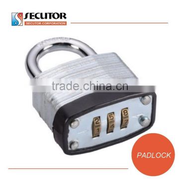 Resettable Outdoor Combination Laminated Steel Padlock