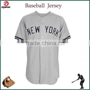 Digital printing anti-uv custom dry fit New York baseball jersey