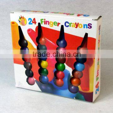 Cute multi color finger crayons for kids