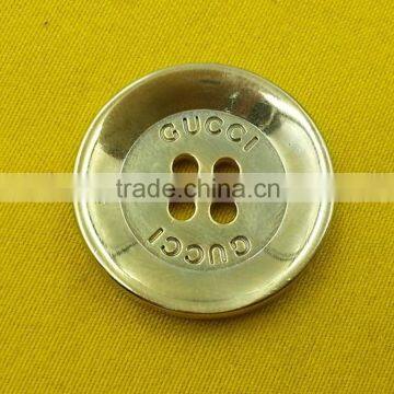 Ligh Glod High Gloss NF 4 Holes Sew-on Metal Button For Ladies Wear --- MS3426 photo-2