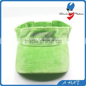 embossed terry cloth high quality sun visor