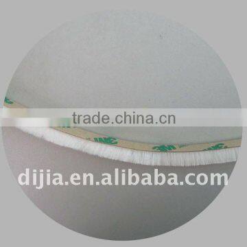 superior adhesive silicone wool/woven brush seal strip/Waterproof plastic weather seal strip/sliding door/sash weather strip