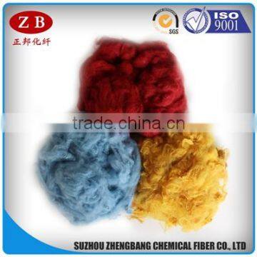 colored regenerated polyester staple fibre