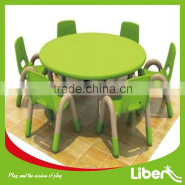 Kindergarten Used Children's Plastic Round Study Table with Chairs