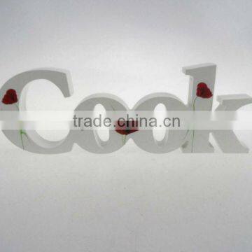 Hot Sale Home Decoration Wooden Letters Cook