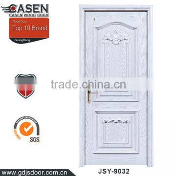 New Fashion Designs 3 Panels French Doors White Painting Interior Wood Bedroom Door photo-5