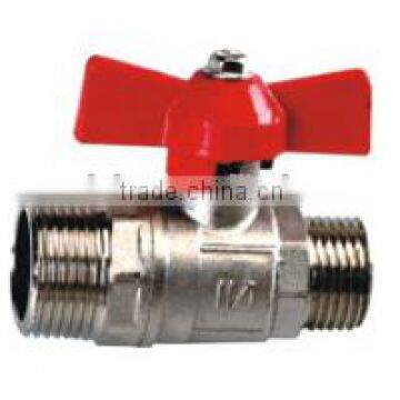 Double Male Brass Ball Valve