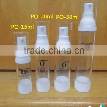 plastic round clear airless pump bottle 15ml 20ml 30ml 50ml