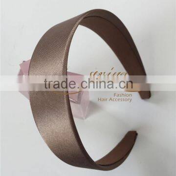 3.5CM satin headband ,hair headband,plastic band in mink,good for DIY fashion hair accessory