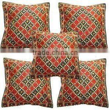 Wholesale lot of 50 pieces of Bohemian Indian embroidered cushion covers at discount prices