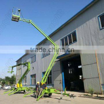 articulated trailer with arm lift