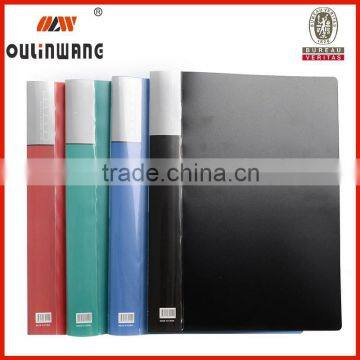 Rectangle Green PVC Clear Book A4 Paper File Folder 40 Pocket Presentation Document 48.0cmx31.0cm