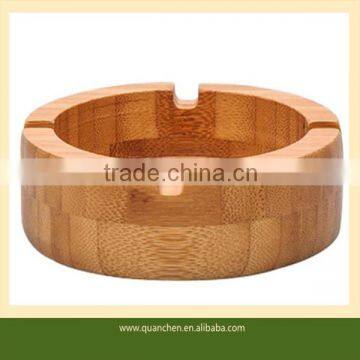 Personalized Solid Environmental Round Bamboo Ashtray photo-3