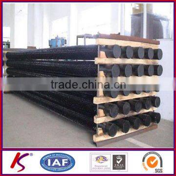 Gas furnace burner used studded tubes