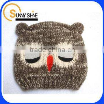 Sunny Shine custom 100% Acrylic children and baby OWL knitted hats