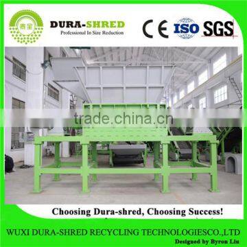 Low RPM double shaft shredder machine for rubber chips