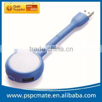 Innovative Gift Flexible 4 Port USB 2.0 HUB With LED Lamp photo-3