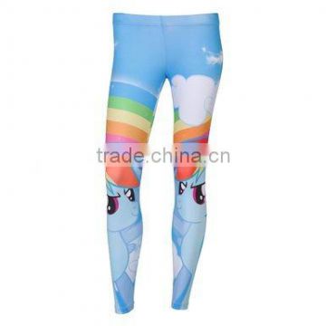 Woman Body Fitted Leggings/Tights Full Sublimated with Custom Rainbow design