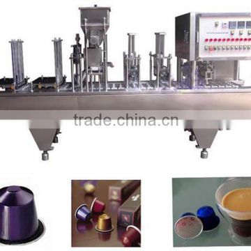 Automatic coffee pod filling and sealing machine