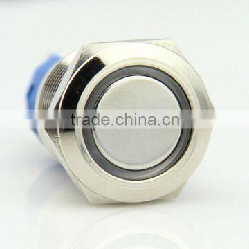 F0280 19mm LED metal push button switch latching