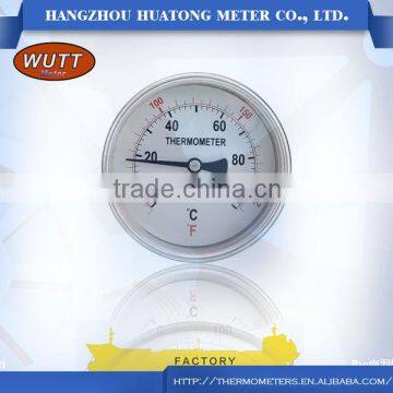 High accuracy bezel or roll ring wutt bimetal Contact Bimetal Thermometer