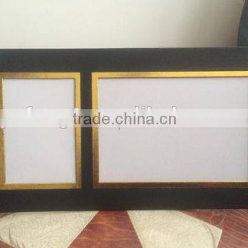 cheap golden stamped wall hanging and table standing paper photo picture frame