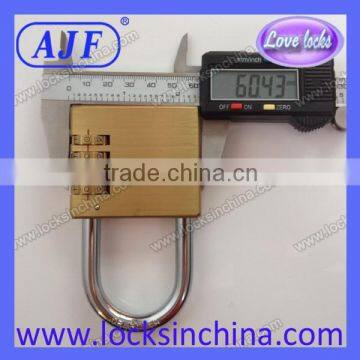 AJF 60mm Protection 4 Numbers Solid Brass Combination Padlock Quality Choice photo-5