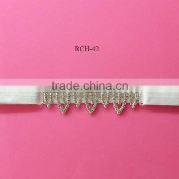 2015 hot selling Factory price pearl and Rhinestone connector decoration headwear (RCH-42)