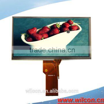 7inch 800*480 RGB interface resistive touch screen tft lcd with 250nits