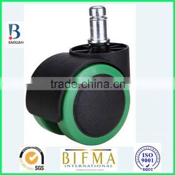 BL 50mm Smal Black& Green Durable Mute Swivel Outdoor Rubber Office Chair Caster photo-5