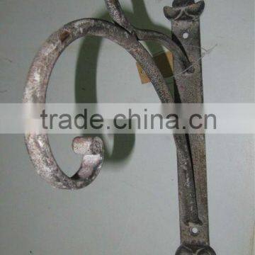 Rustic wall mounted metal lantern hooks