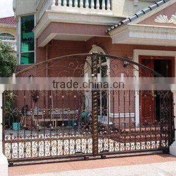 Sliding Ornamental Rought Iron Gate