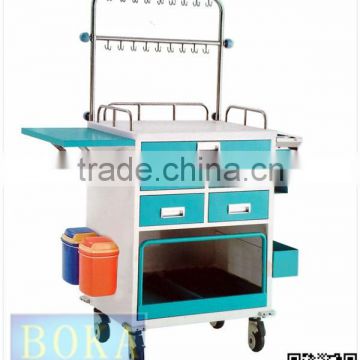 BK810 China Aluminium Steel Hospital Crash Cart Medical Trolley