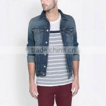 Wholesale 100% Cotton Indigo Fashion Biker Men's Denim Waistcoat