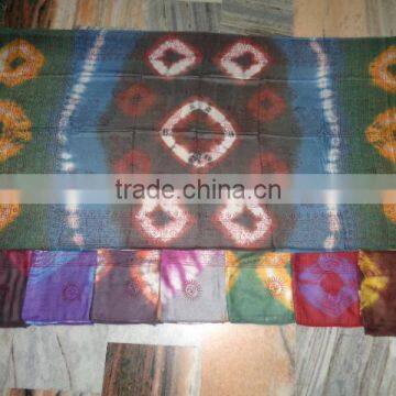 hand tie dye printed scarves pareo sarongs wholesale from india