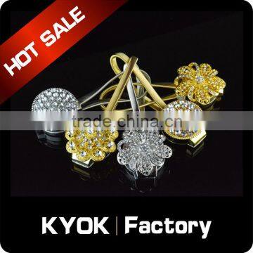 KYOK Luxurious curtain tieback pairs, aluminum curtain buckle wholesale,