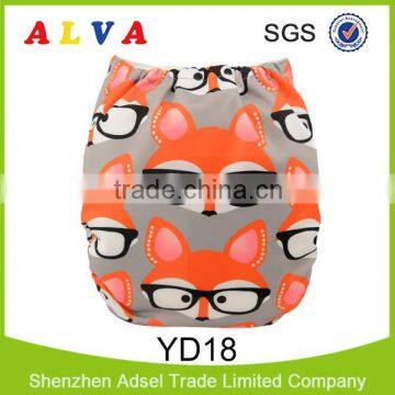 Alva New Animal and Plant Pattern Design Eco-friendly Cloth Baby Diaper Stock