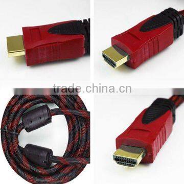 high speed shielded hdmi 19pin male to male cable with 2 ferrite core