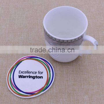 custom embossed logo soft pvc coaster